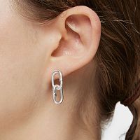 Серьги из серебра, 10 мм