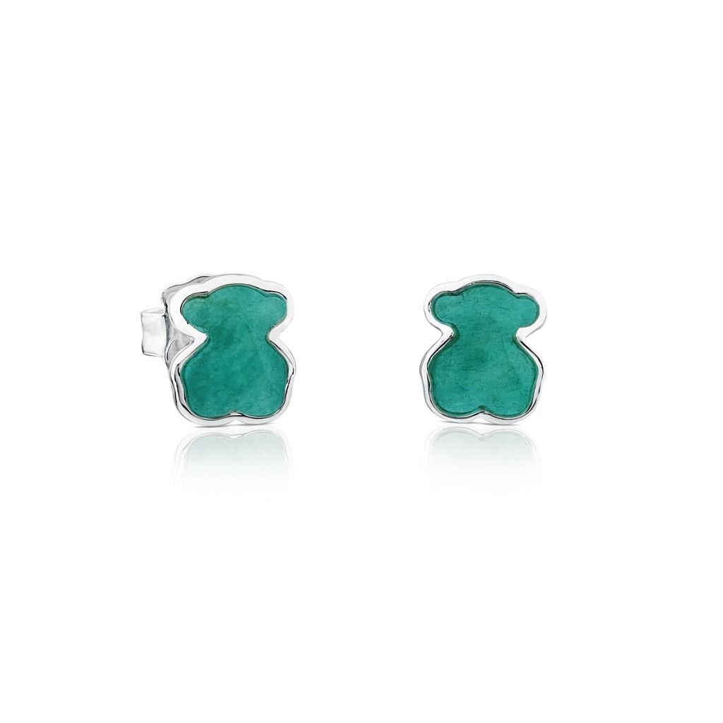 Серьги Icon Color из серебра с амазонитом