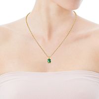 Кулон из вермеля с малахитом