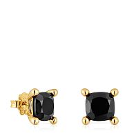 Серьги из вермеля с ониксом