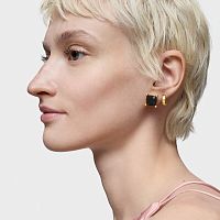Серьги из вермеля с ониксом