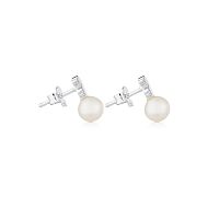 Серьги из серебра с жемчугом