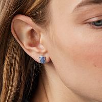 Серьги Icon Color из серебра с дюмортьеритом