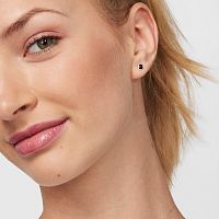 Серьги из серебра с ониксом
